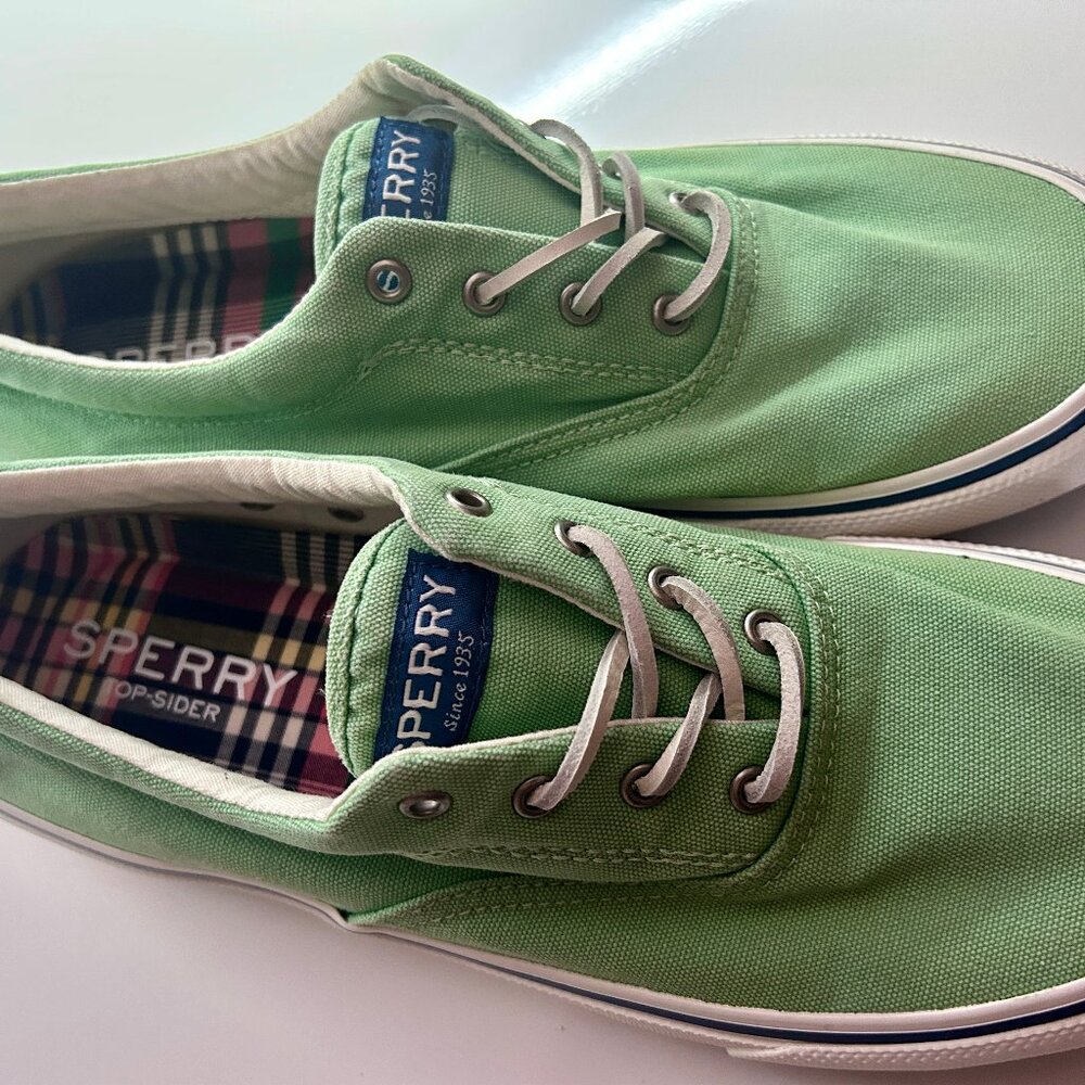 SPERRY 100894 Shoe Light Green Top-Sider Boat Shoes Men’s Size 10 **NEW**